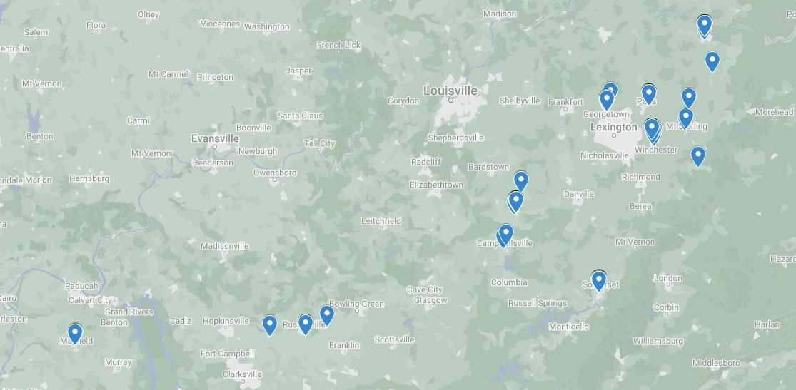 Map of Commonwealth ACO / CIN Provider Locations