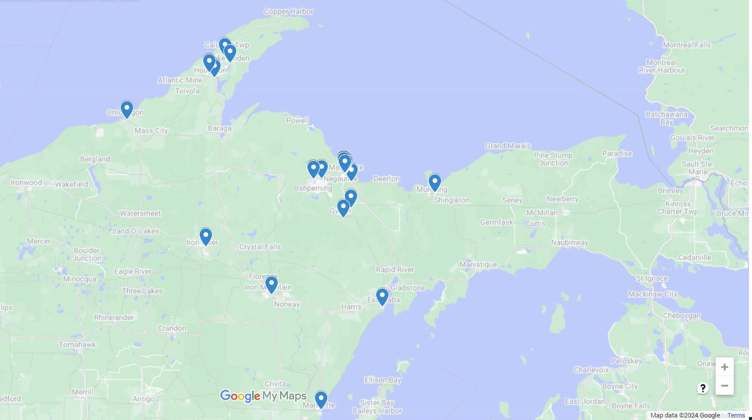Map of Great Lakes ACO / CIN Provider Locations